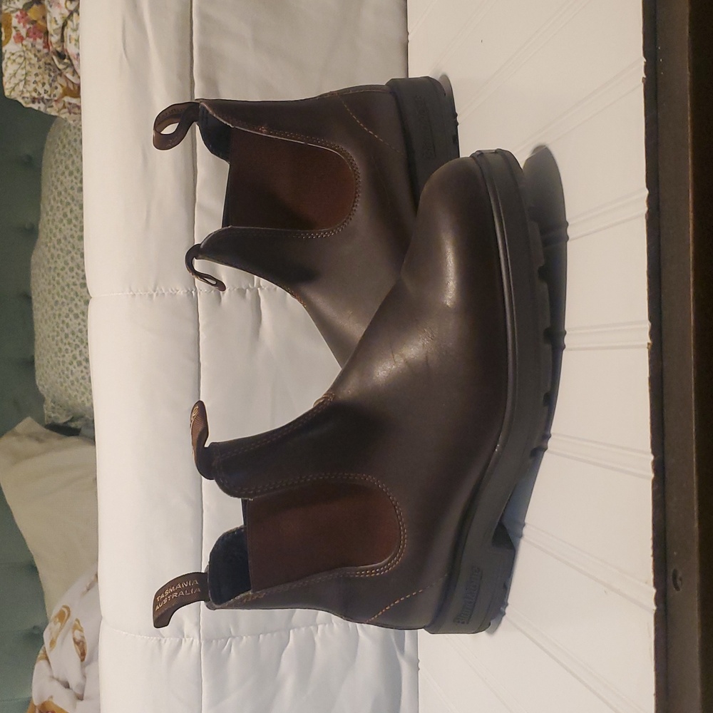 Blundstone #500 Men's Dark Brown Stout Chelsea Boots 8UK